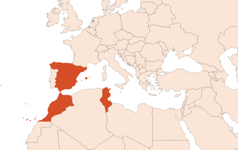 Romarin HE (N° CAS 8000-25-7) Map for Romarin HE (N° CAS 8000-25-7)