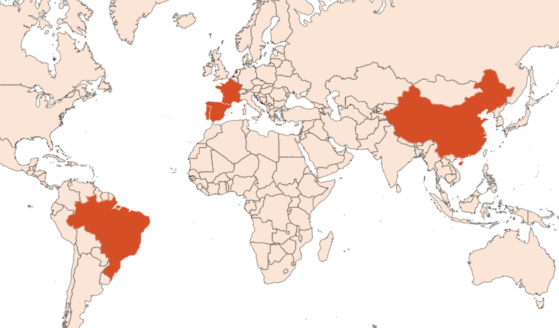 Eucalyptus PURE JUNGLE ESSENCE™ (N° CAS 8000-48-4) Map for Eucalyptus PURE JUNGLE ESSENCE™ (N° CAS 8000-48-4)